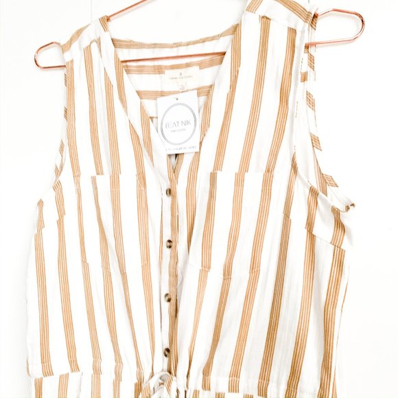 NWOT thread & supply striped romper w/pockets - Picture 4 of 12